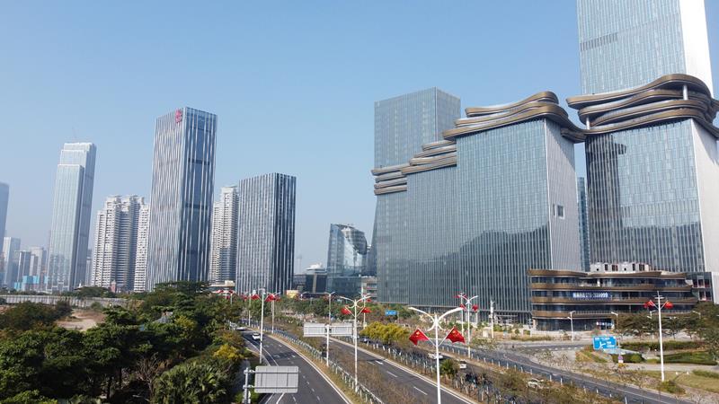 2024年1月1日，廣東珠海，橫琴粵澳深度合作區(qū)樓群。