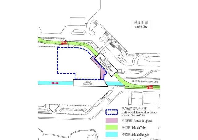 連接通道平面圖。