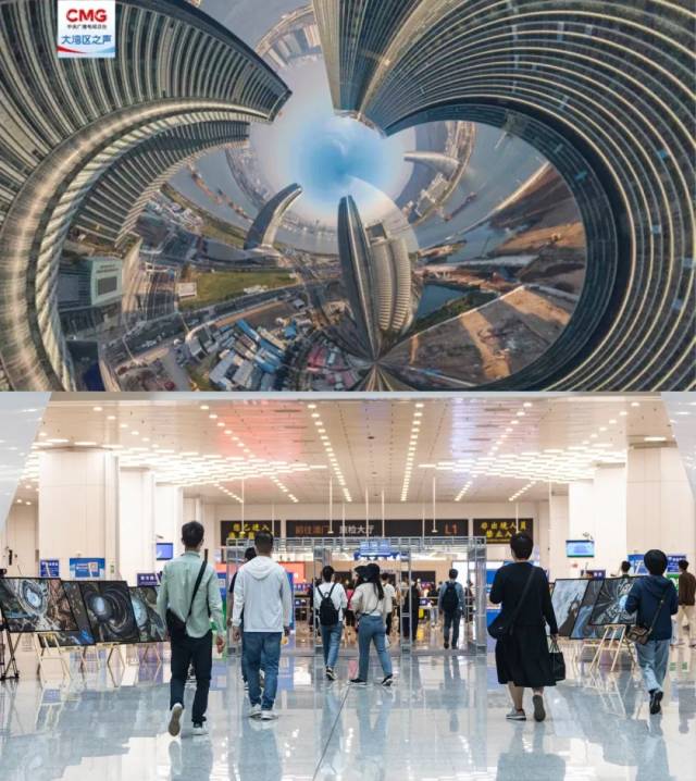 ▲兩地往返的人流在“圓融”的琴澳影像中穿梭、打卡。雙城與《連城》的寓意彼此呼應(yīng)