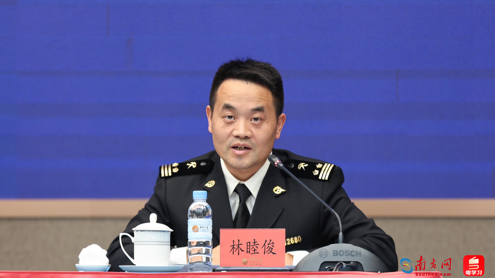 廣州海關所屬南沙海關副關長林睦俊。