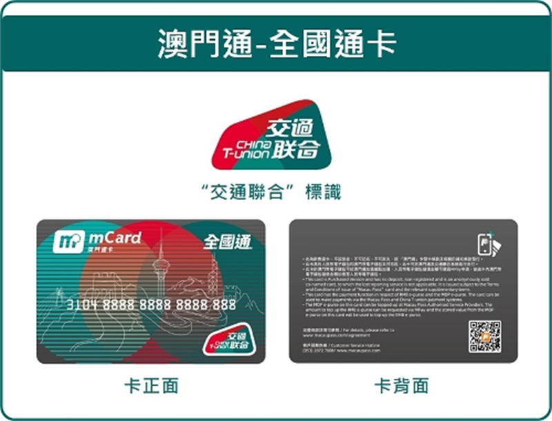 “澳門通—全國通”卡樣式。澳門特別行政區(qū)政府交通事務(wù)局供圖