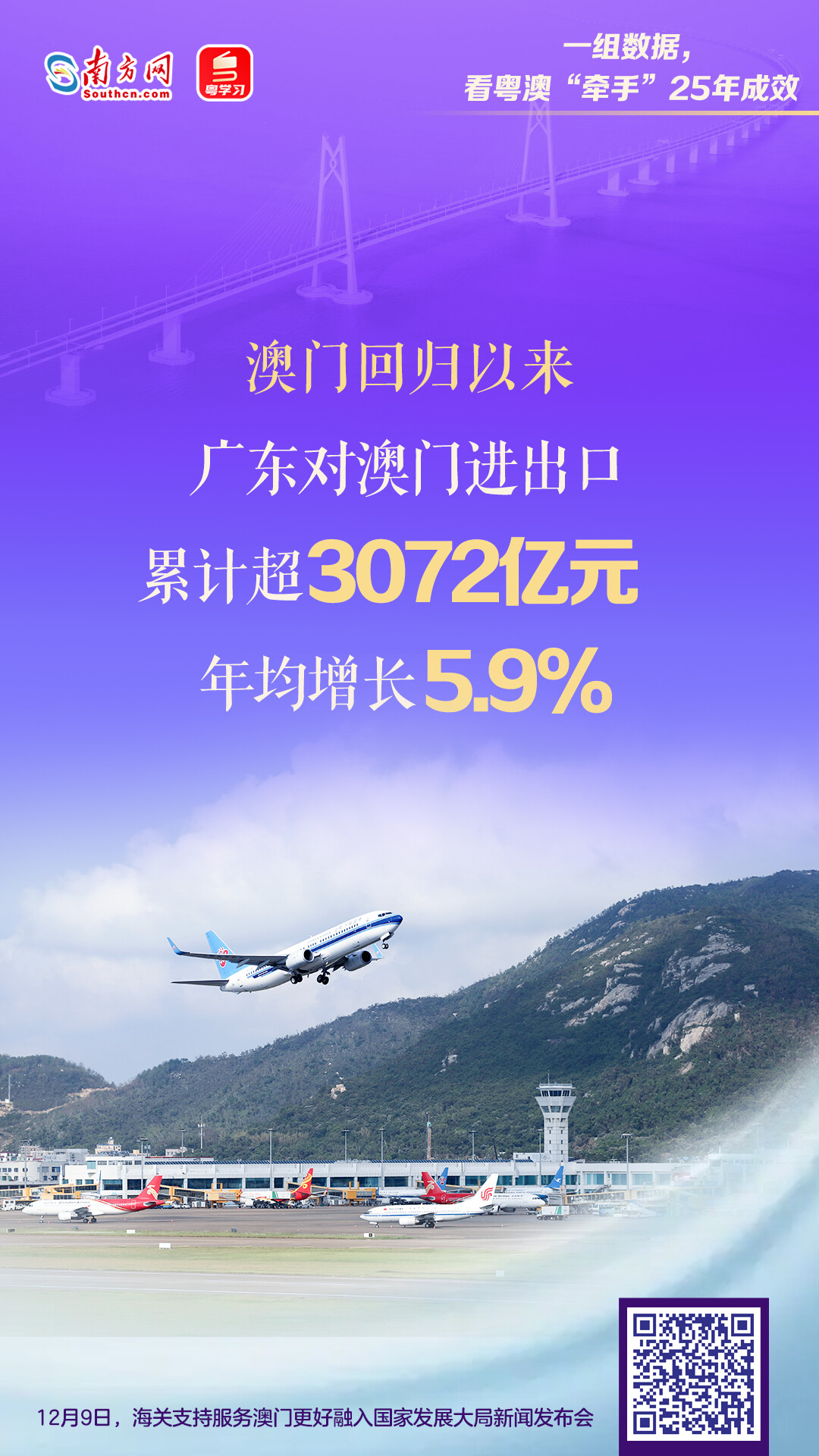 一組數(shù)據(jù)，看粵澳“牽手”25年成效