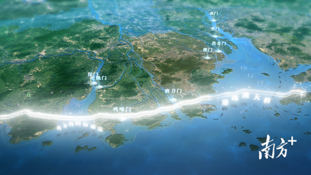 “珠江八門”示意圖。