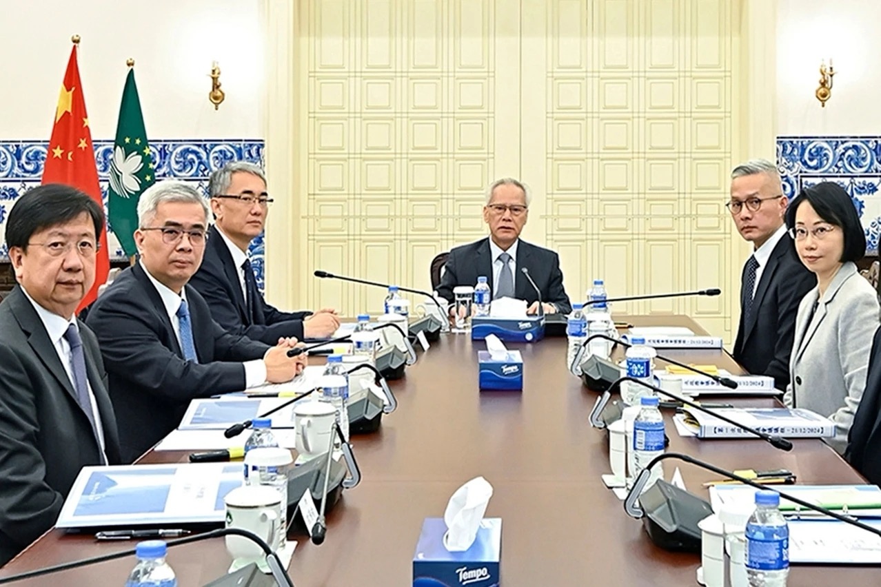 會議現場（圖源：澳門特區(qū)發(fā)布）。