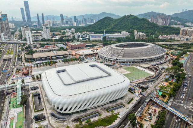 深圳市體育中心。 南方+記者 朱洪波 劉越亞 攝