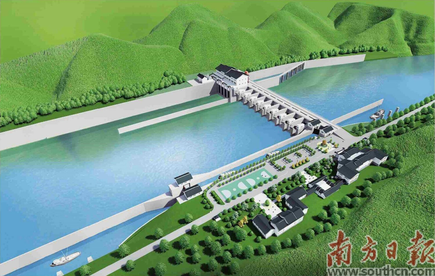 黃茅峽水庫(kù)工程效果圖。受訪者供圖