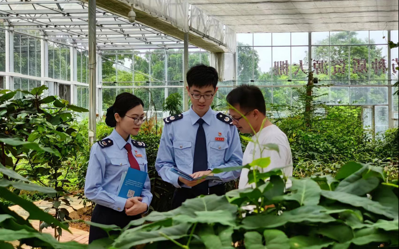 稅務(wù)人員向納稅人演示電子稅務(wù)局納稅申報操作方法。